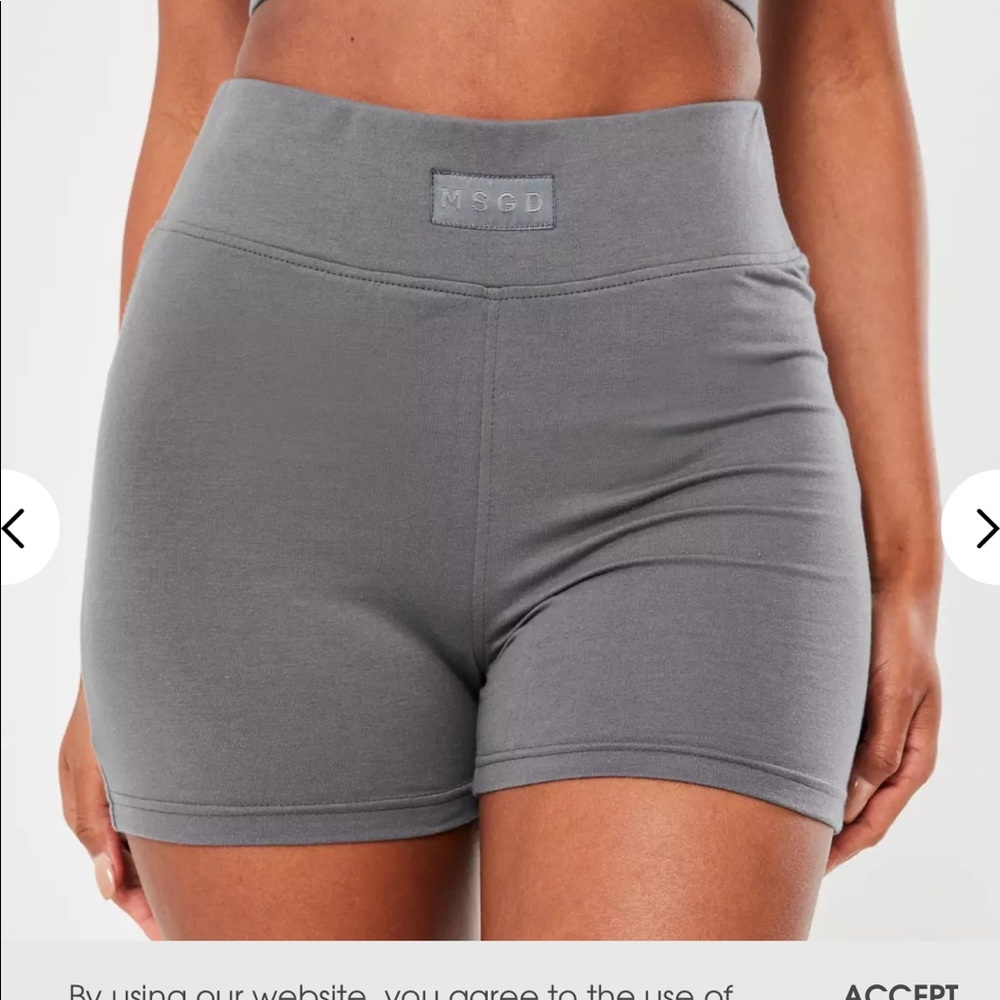 Missguided short biker shorts grey